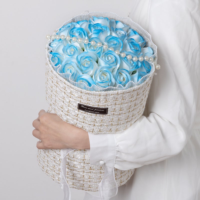 Birthday Gifts For Goddess Day, Small Fragrant Style, Crushed Ice Blue Roses, Bouquets For Mothers, Gifts For Mother-In-Law, Fragrance - Image 1